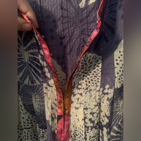 Calypso St. Barth Silk Blouse- Small - Picture 3 of 7